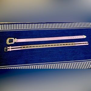 Two 😃 Never Worn Pink 💕 Belts For the Price Of One!!